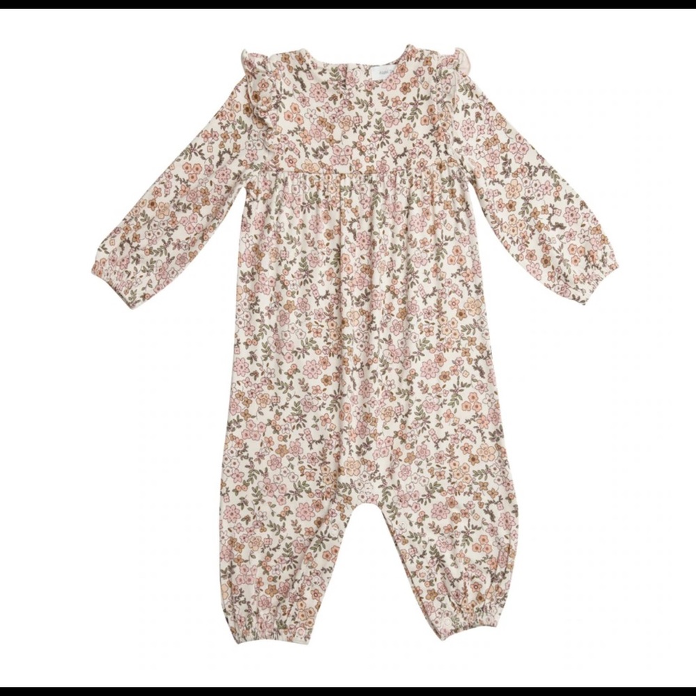 Angel dear vintage calico - ruffle shoulder romper
